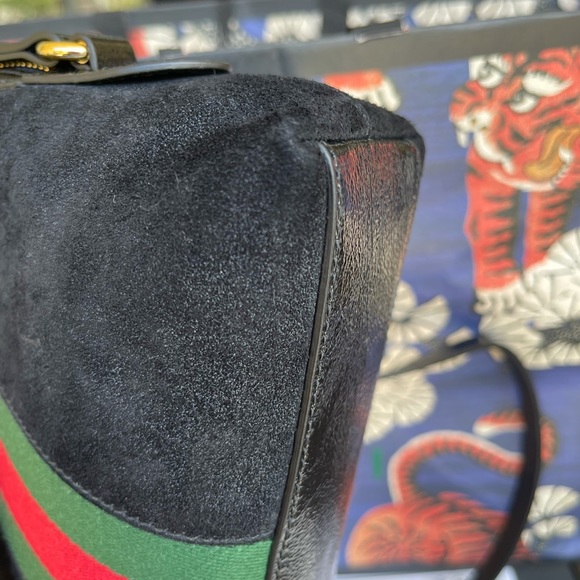 Gucci Ophidia Small black suede crossbody NEW - Picture 7 of 14
